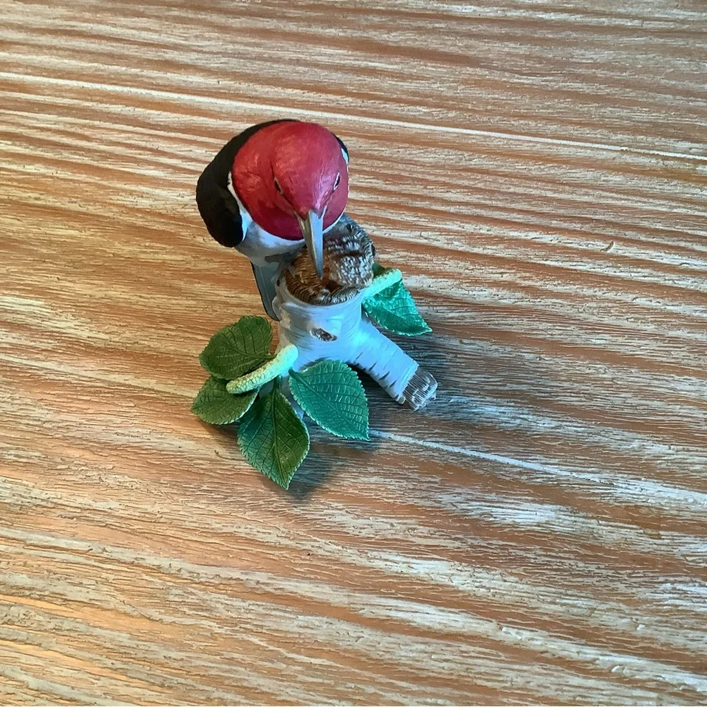 Red and Black Bird Figurine